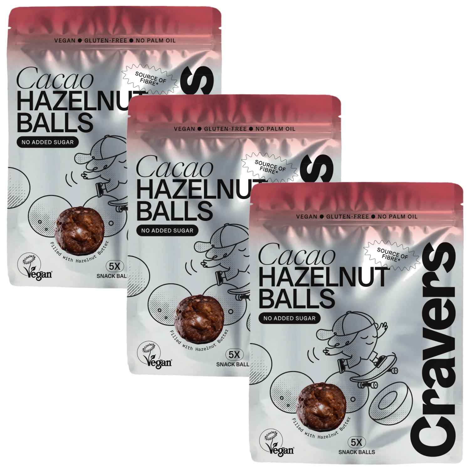 Cacao Hazelnut Balls CRAVERS | No Added Sugar, Vegan, No Palm Oil