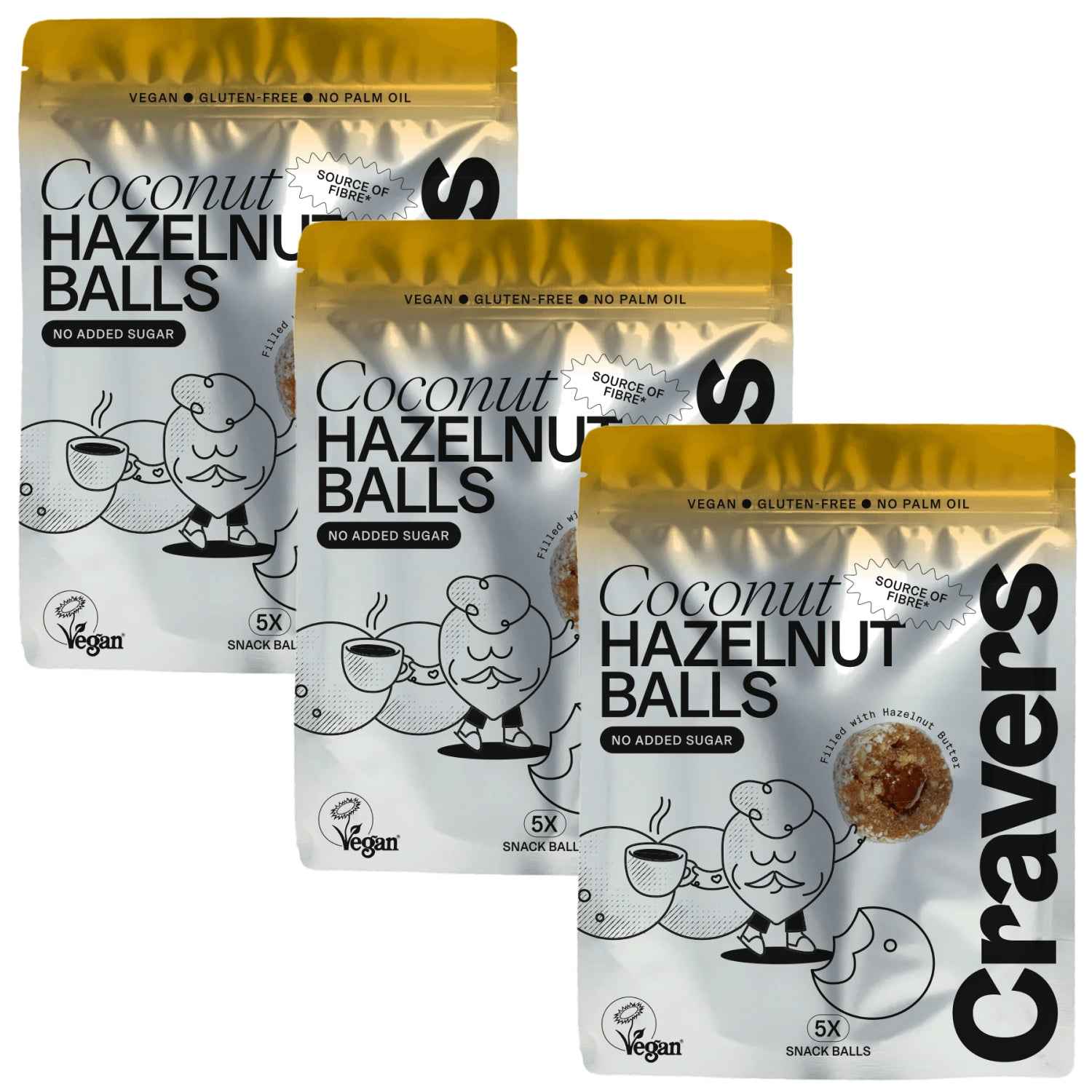 Coconut Hazelnut Balls CRAVERS | No Added Sugar, Vegan, No Palm Oil